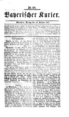 Bayerischer Kurier Montag 18. Februar 1861