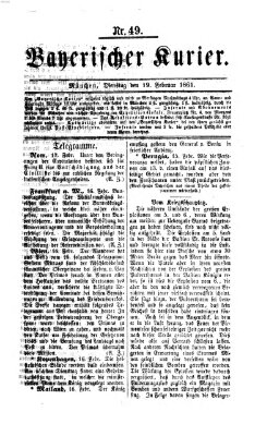 Bayerischer Kurier Dienstag 19. Februar 1861