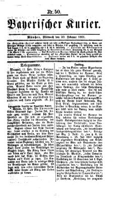 Bayerischer Kurier Mittwoch 20. Februar 1861