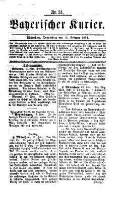 Bayerischer Kurier Donnerstag 21. Februar 1861