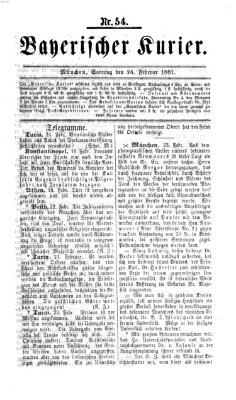 Bayerischer Kurier Sonntag 24. Februar 1861