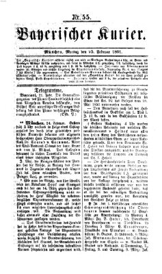 Bayerischer Kurier Montag 25. Februar 1861