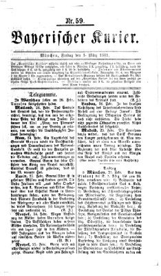 Bayerischer Kurier Freitag 1. März 1861