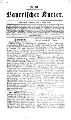 Bayerischer Kurier Samstag 2. März 1861