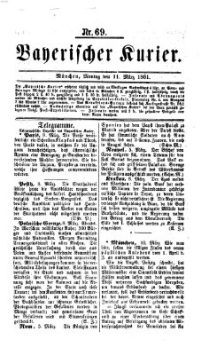 Bayerischer Kurier Montag 11. März 1861