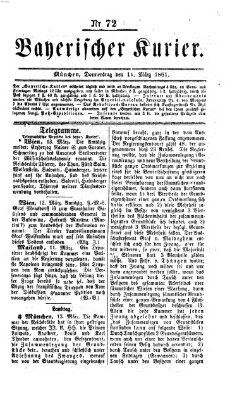 Bayerischer Kurier Donnerstag 14. März 1861