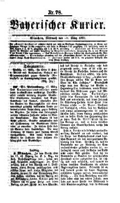 Bayerischer Kurier Mittwoch 20. März 1861