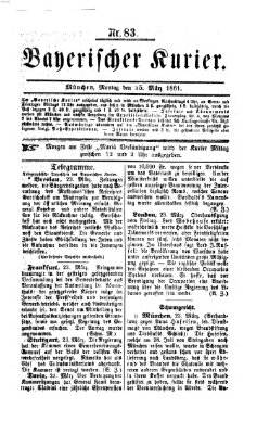 Bayerischer Kurier Montag 25. März 1861