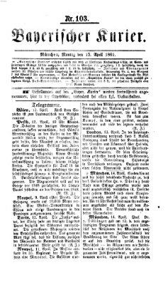 Bayerischer Kurier Montag 15. April 1861