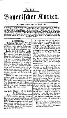 Bayerischer Kurier Freitag 26. April 1861