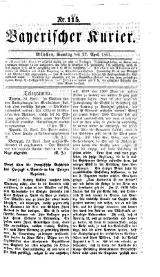 Bayerischer Kurier Samstag 27. April 1861