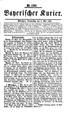 Bayerischer Kurier Donnerstag 2. Mai 1861