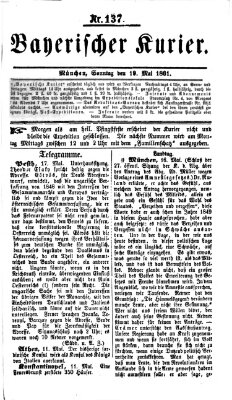 Bayerischer Kurier Sonntag 19. Mai 1861