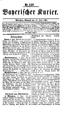 Bayerischer Kurier Mittwoch 12. Juni 1861