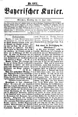 Bayerischer Kurier Samstag 15. Juni 1861