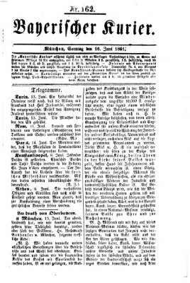 Bayerischer Kurier Sonntag 16. Juni 1861