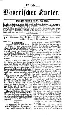 Bayerischer Kurier Samstag 29. Juni 1861