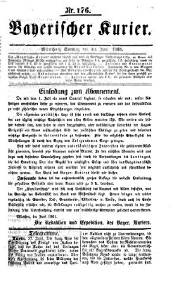 Bayerischer Kurier Sonntag 30. Juni 1861