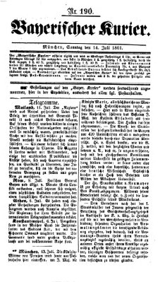 Bayerischer Kurier Sonntag 14. Juli 1861