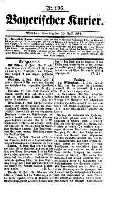 Bayerischer Kurier Samstag 20. Juli 1861