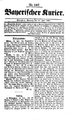 Bayerischer Kurier Sonntag 21. Juli 1861