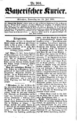 Bayerischer Kurier Donnerstag 25. Juli 1861