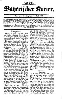 Bayerischer Kurier Samstag 27. Juli 1861