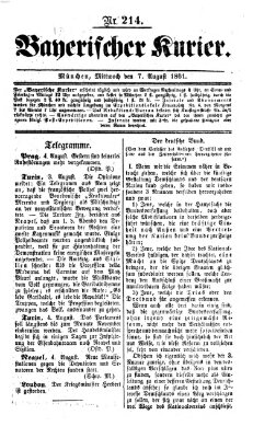 Bayerischer Kurier Mittwoch 7. August 1861