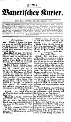 Bayerischer Kurier Samstag 10. August 1861