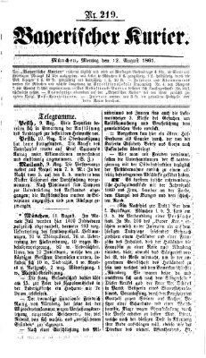 Bayerischer Kurier Montag 12. August 1861