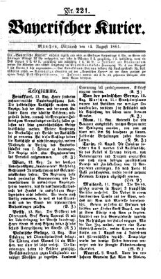 Bayerischer Kurier Mittwoch 14. August 1861