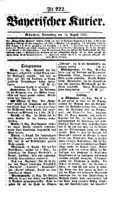 Bayerischer Kurier Donnerstag 15. August 1861