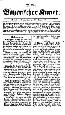 Bayerischer Kurier Donnerstag 22. August 1861