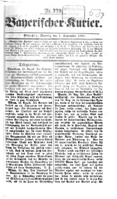 Bayerischer Kurier Sonntag 1. September 1861