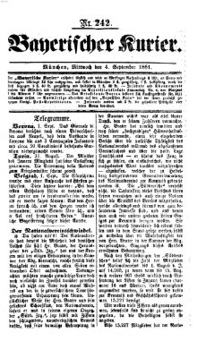 Bayerischer Kurier Mittwoch 4. September 1861