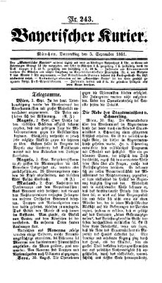 Bayerischer Kurier Donnerstag 5. September 1861