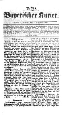 Bayerischer Kurier Samstag 7. September 1861