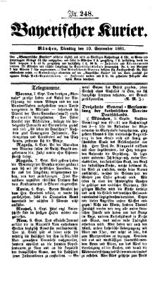 Bayerischer Kurier Dienstag 10. September 1861