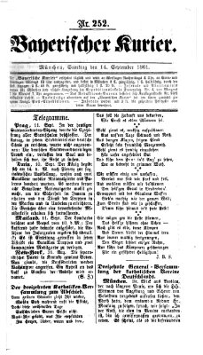 Bayerischer Kurier Samstag 14. September 1861