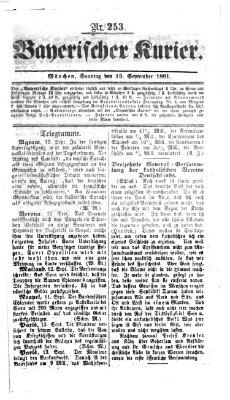 Bayerischer Kurier Sonntag 15. September 1861