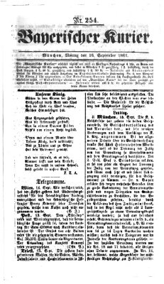 Bayerischer Kurier Montag 16. September 1861