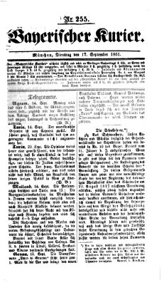 Bayerischer Kurier Dienstag 17. September 1861