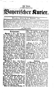 Bayerischer Kurier Freitag 20. September 1861