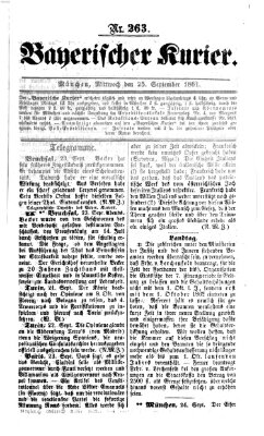 Bayerischer Kurier Mittwoch 25. September 1861