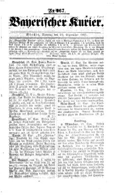 Bayerischer Kurier Sonntag 29. September 1861