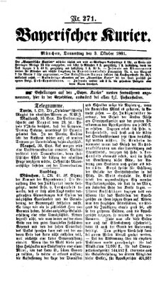 Bayerischer Kurier Donnerstag 3. Oktober 1861