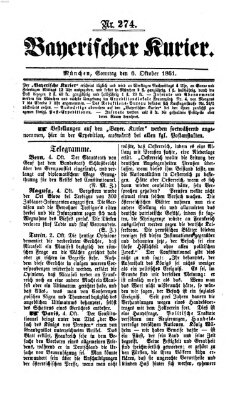 Bayerischer Kurier Sonntag 6. Oktober 1861