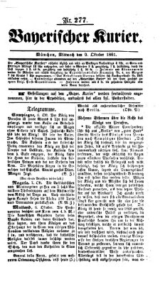 Bayerischer Kurier Mittwoch 9. Oktober 1861