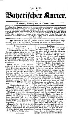 Bayerischer Kurier Samstag 12. Oktober 1861