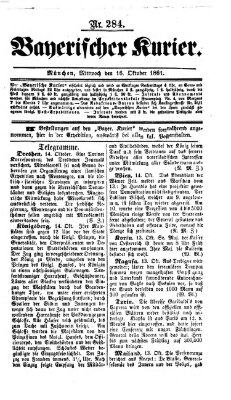 Bayerischer Kurier Mittwoch 16. Oktober 1861